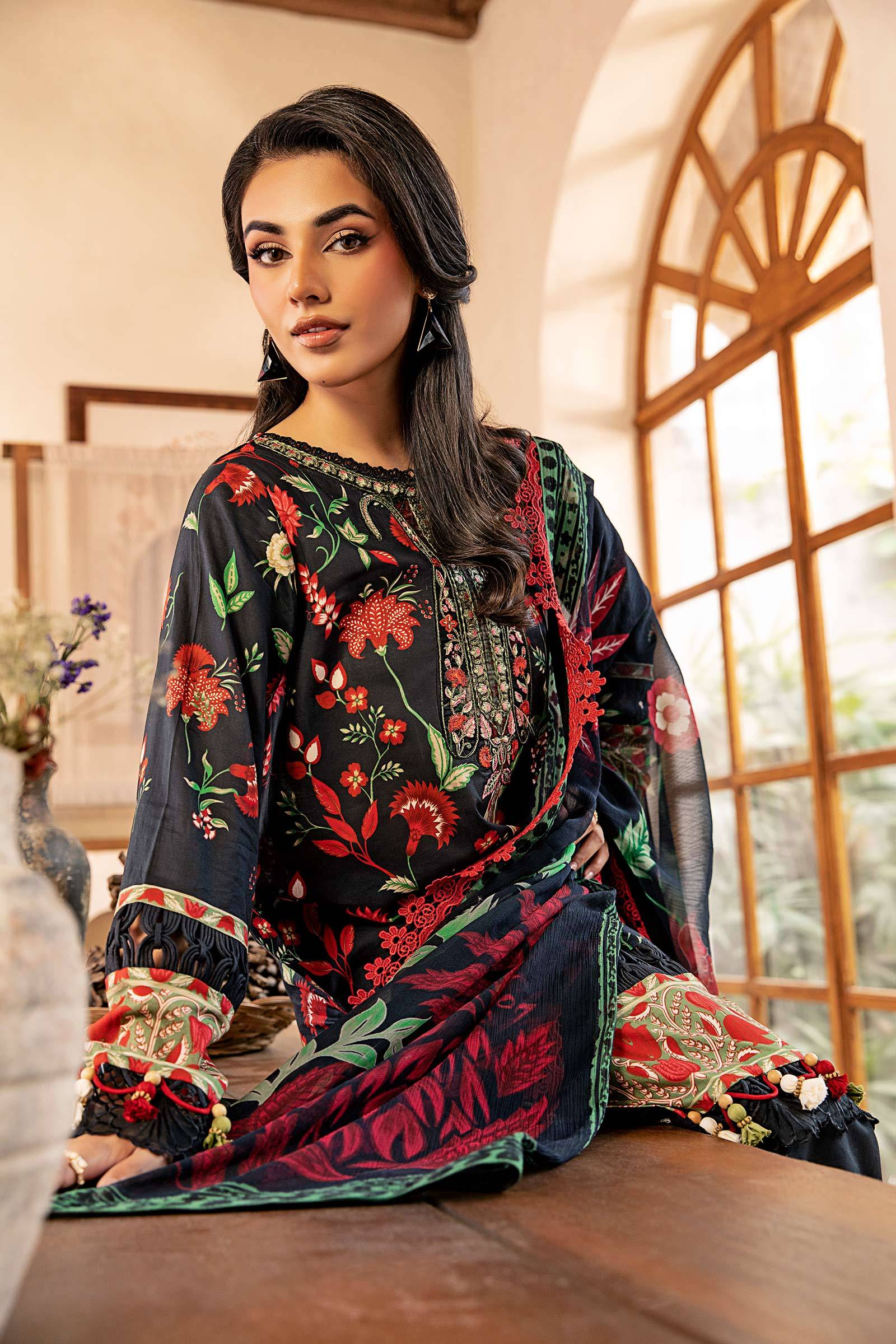 Maria B | Eid Basic Lawn | MB-CUS25-901A by Maria Faisal - Registered Vendor of : Maria B - type : Ladies Clothes - 100% original wedding dresses