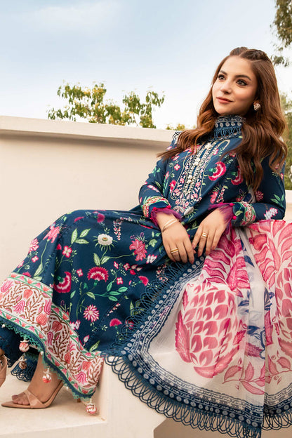 Maria B | Eid Basic Lawn | MB-CUS25-901B by Maria Faisal - Registered Vendor of : Maria B - type : Ladies Clothes - 100% original wedding dresses