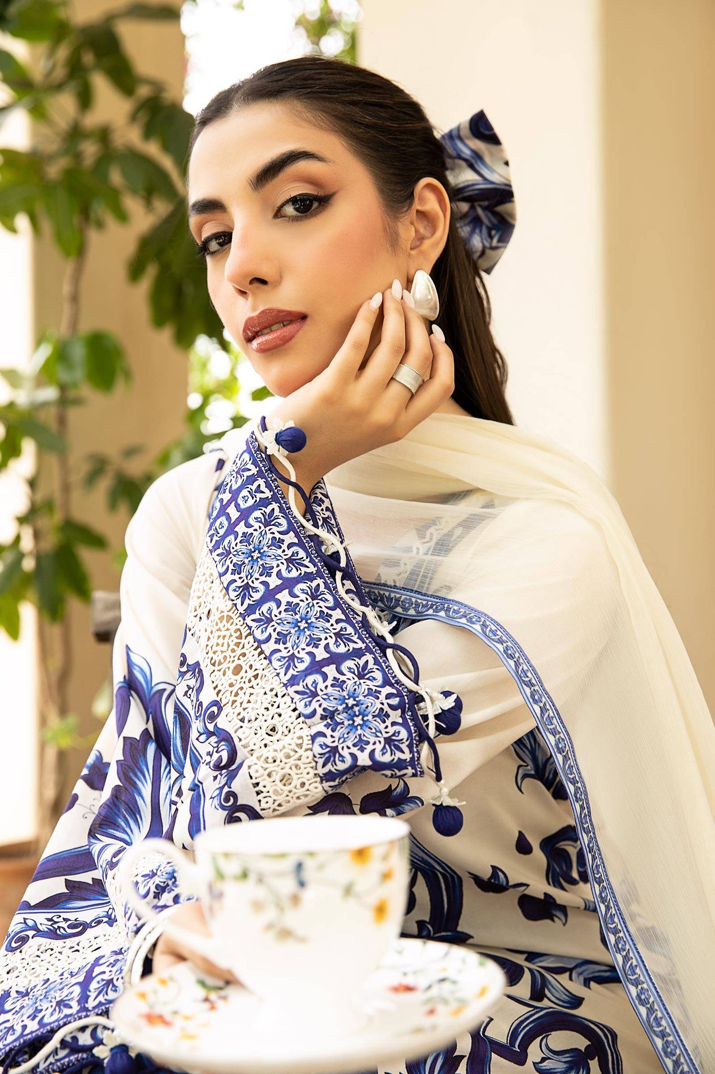 Maria B | Eid Basic Lawn | MB-CUS25-904A by Maria Faisal - Registered Vendor of : Maria B - type : Ladies Clothes - 100% original wedding dresses