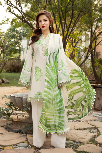 Maria B | Eid Basic Lawn | MB-CUS25-906B by Maria Faisal - Registered Vendor of : Maria B - type : Ladies Clothes - 100% original wedding dresses