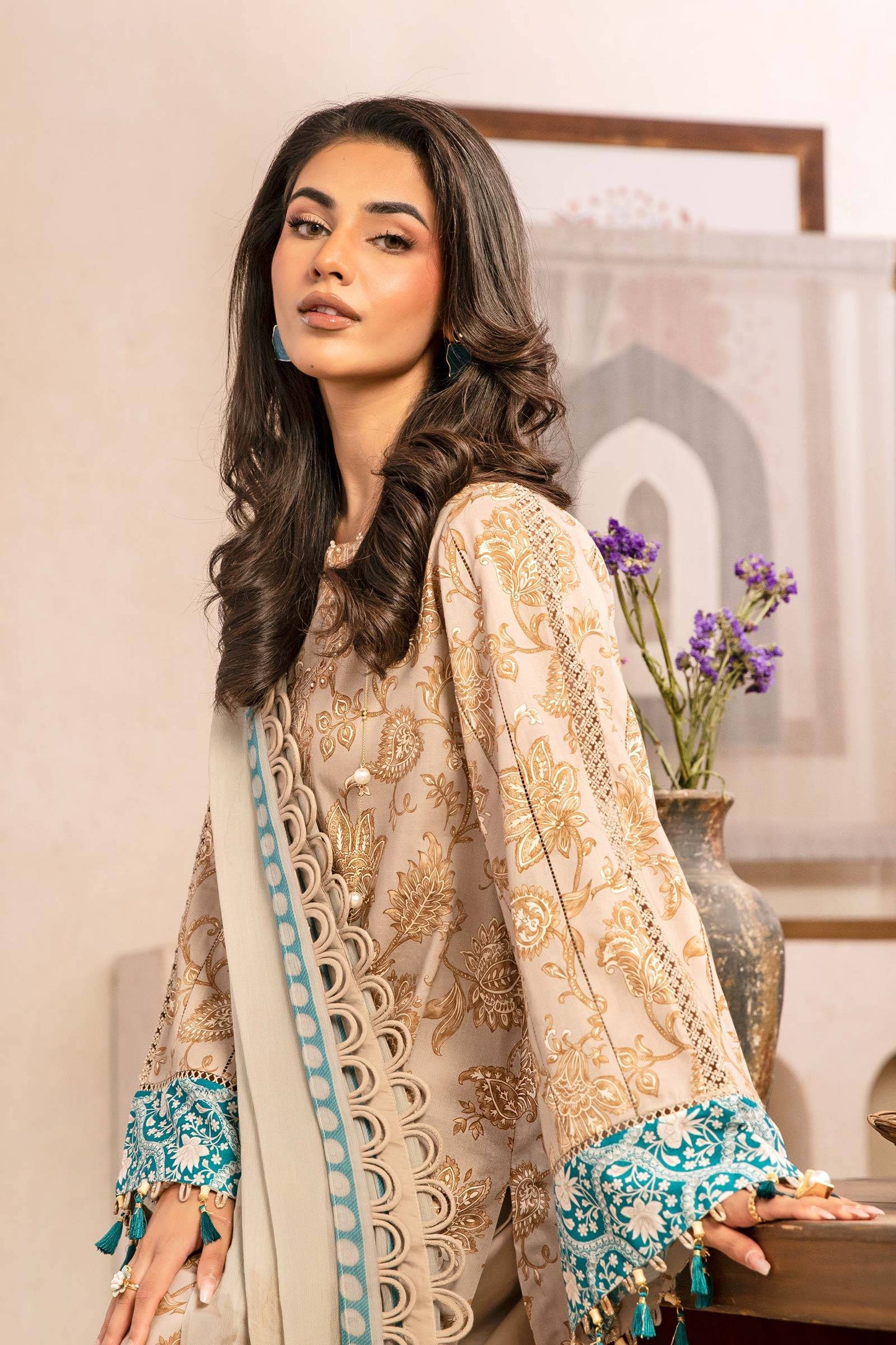 Maria B | Eid Basic Lawn | MB-CUS25-909B by Maria Faisal - Registered Vendor of : Maria B - type : Ladies Clothes - 100% original wedding dresses