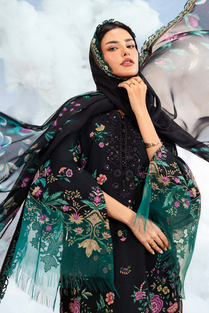 Maria B | M Basics Dreamscape Eid Lawn | MB-CUSV14-01B - Luxury Dress - available at Maria Faisal in UK and USA.