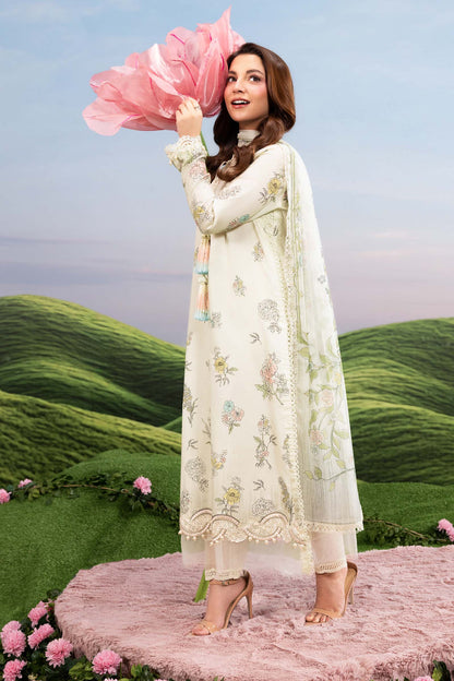 Maria B | M Basics Dreamscape Eid Lawn | MB-CUSV14-02A - Luxury Dress - available at Maria Faisal in UK and USA.