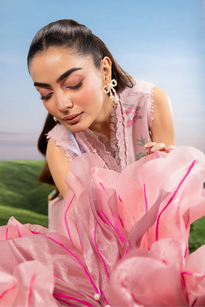 Maria B | M Basics Dreamscape Eid Lawn | MB-CUSV14-04A - Luxury Dress - available at Maria Faisal in UK and USA.