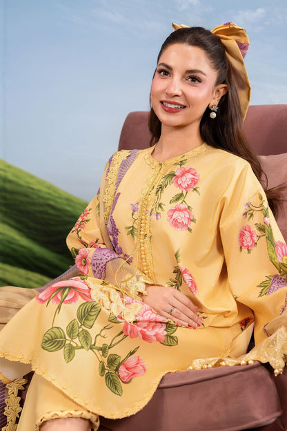 Maria B | M Basics Dreamscape Eid Lawn | MB-CUSV14-04B - Luxury Dress - available at Maria Faisal in UK and USA.