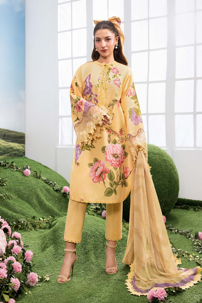 Maria B | M Basics Dreamscape Eid Lawn | MB-CUSV14-04B - Luxury Dress - available at Maria Faisal in UK and USA.