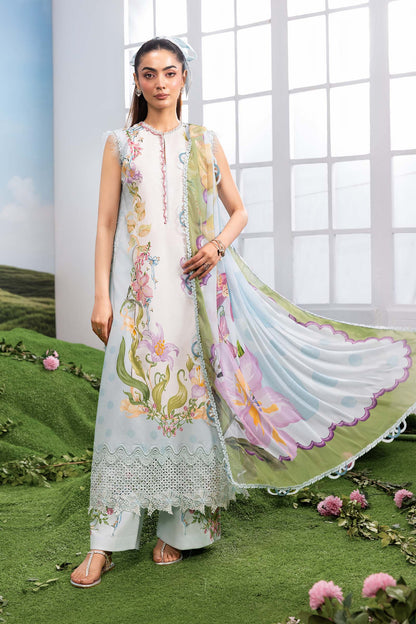 Maria B | M Basics Dreamscape Eid Lawn | MB-CUSV14-06A - Luxury Dress - available at Maria Faisal in UK and USA.