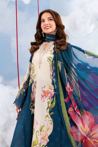 Maria B | M Basics Dreamscape Eid Lawn | MB-CUSV14-05B - Luxury Dress - available at Maria Faisal in UK and USA.