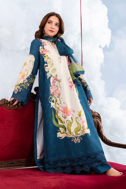 Maria B | M Basics Dreamscape Eid Lawn | MB-CUSV14-05B - Luxury Dress - available at Maria Faisal in UK and USA.