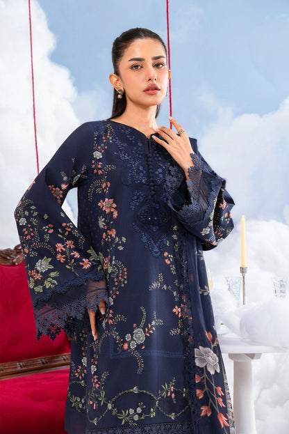 Maria B | M Basics Dreamscape Eid Lawn | MB-CUSV14-07B - Luxury Dress - available at Maria Faisal in UK and USA.