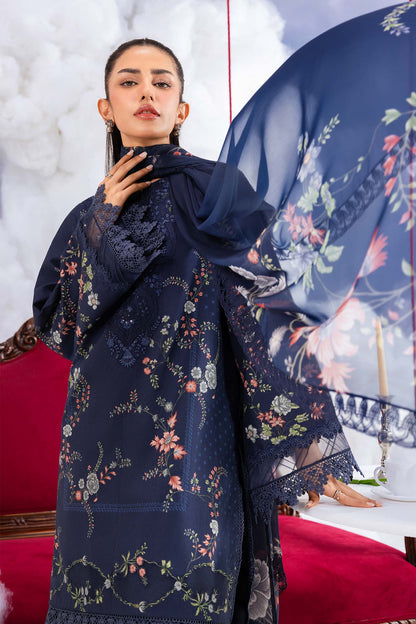 Maria B | M Basics Dreamscape Eid Lawn | MB-CUSV14-07B - Luxury Dress - available at Maria Faisal in UK and USA.