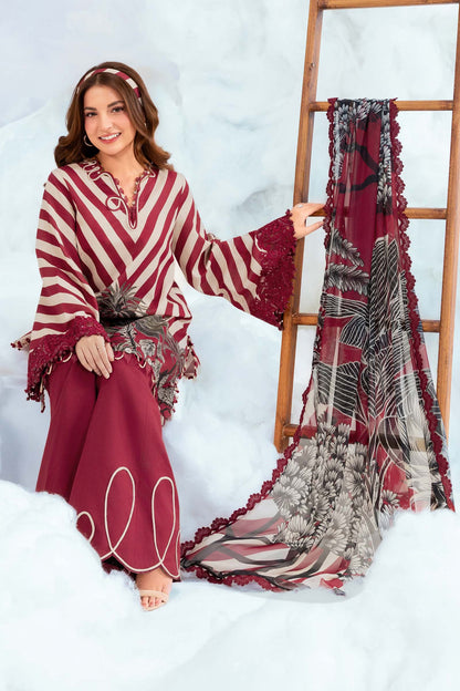 Maria B | M Basics Dreamscape Eid Lawn | MB-CUSV14-08B - Luxury Dress - available at Maria Faisal in UK and USA.