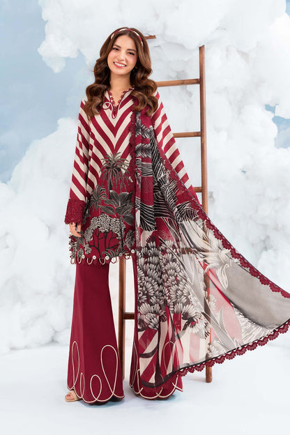Maria B | M Basics Dreamscape Eid Lawn | MB-CUSV14-08B - Luxury Dress - available at Maria Faisal in UK and USA.
