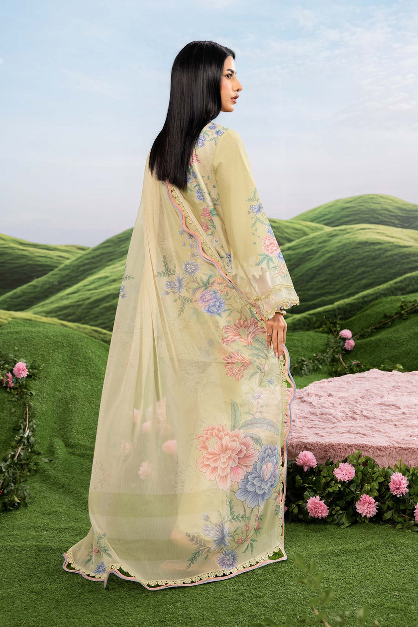 Maria B | M Basics Dreamscape Eid Lawn | MB-CUSV14-11A - Luxury Dress - available at Maria Faisal in UK and USA.