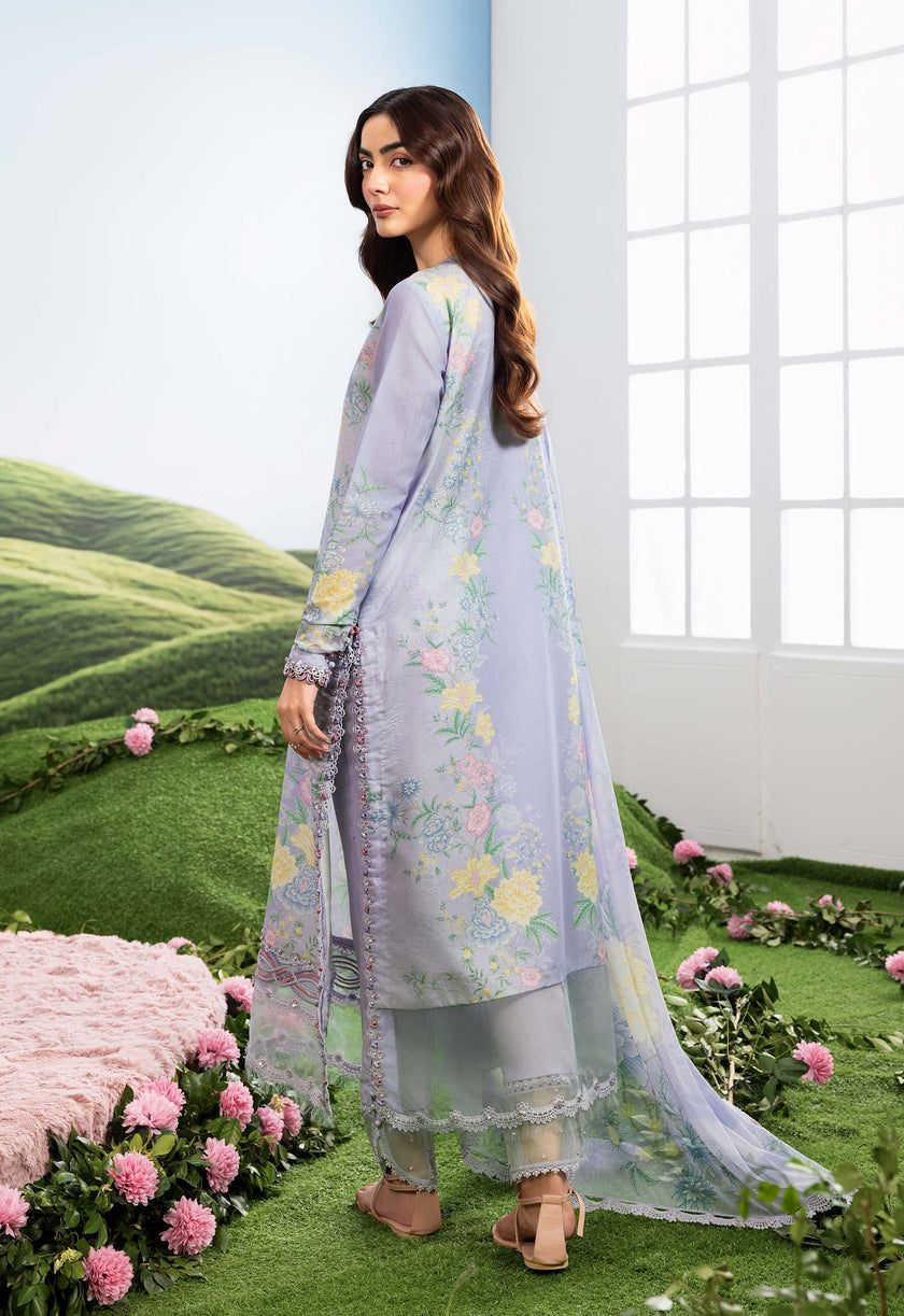 Maria B | M Basics Dreamscape Eid Lawn | MB-CUSV14-11B - Luxury Dress - available at Maria Faisal in UK and USA.
