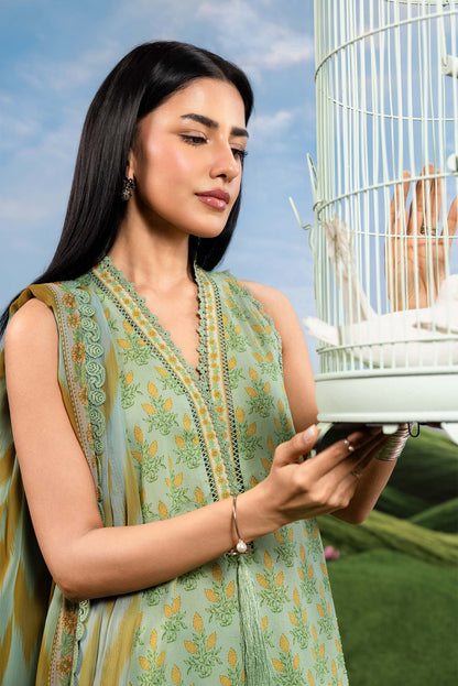 Maria B | M Basics Dreamscape Eid Lawn | MB-CUSV14-12B - Luxury Dress - available at Maria Faisal in UK and USA.