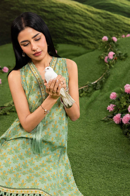 Maria B | M Basics Dreamscape Eid Lawn | MB-CUSV14-12B - Luxury Dress - available at Maria Faisal in UK and USA.