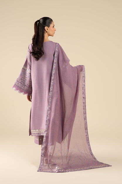 Maria B | Basics RTW | 3 Pc Embroidered Two Tone Silk Suit | MB-FS25-17 by Maria Faisal - Registered Vendor of : Maria B - type : Ladies Clothes - 100% original wedding dresses