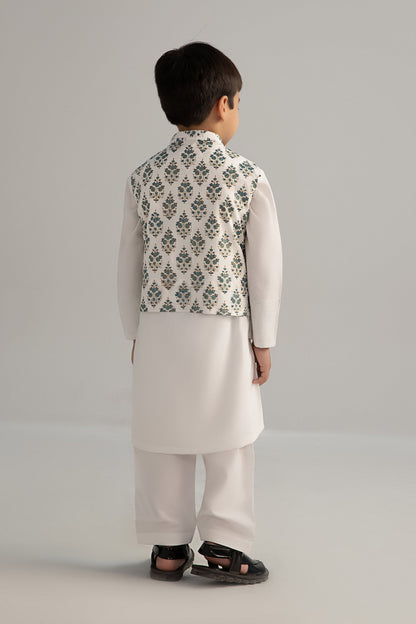 3 Piece Printed Blended Suit - Kids Clothes - available at Maria Faisal in UK and USA