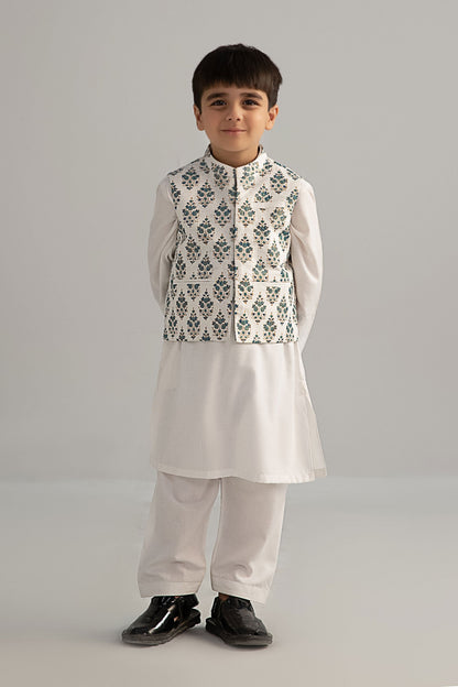 3 Piece Printed Blended Suit - Kids Clothes - available at Maria Faisal in UK and USA