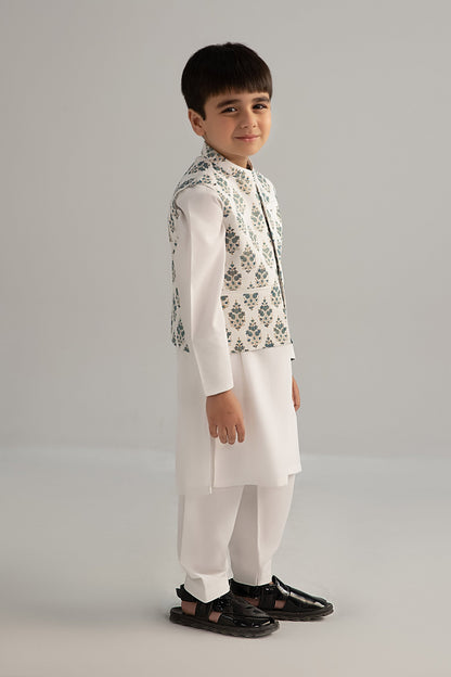 3 Piece Printed Blended Suit - Kids Clothes - available at Maria Faisal in UK and USA