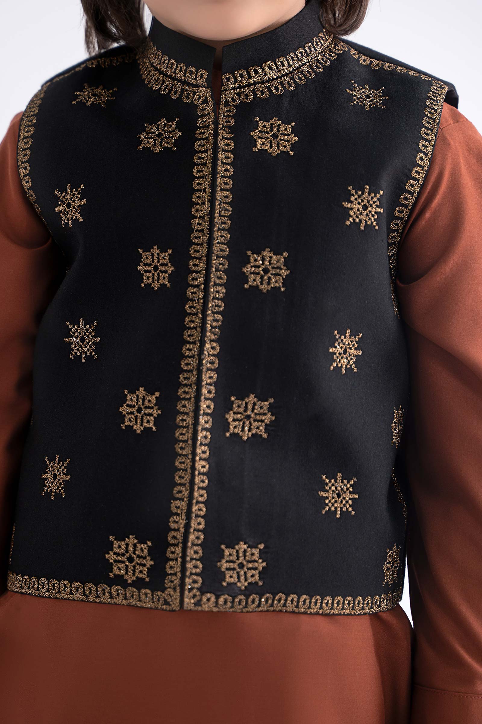 3 Piece Embroidered Blended Suit - Kids Clothes - available at Maria Faisal in UK and USA