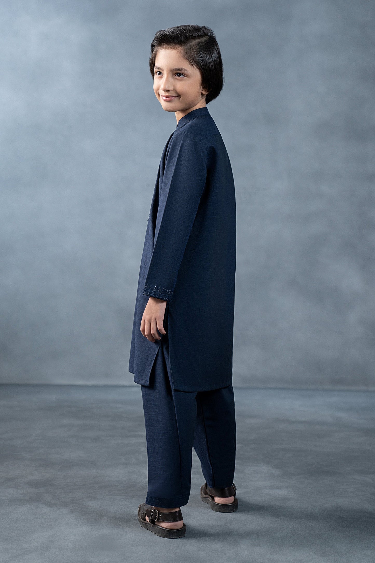 MBK-2PW25-20-Evening Blue - Casual Pakistani Kids Dresses - available at Maria Faisal in UK and USA