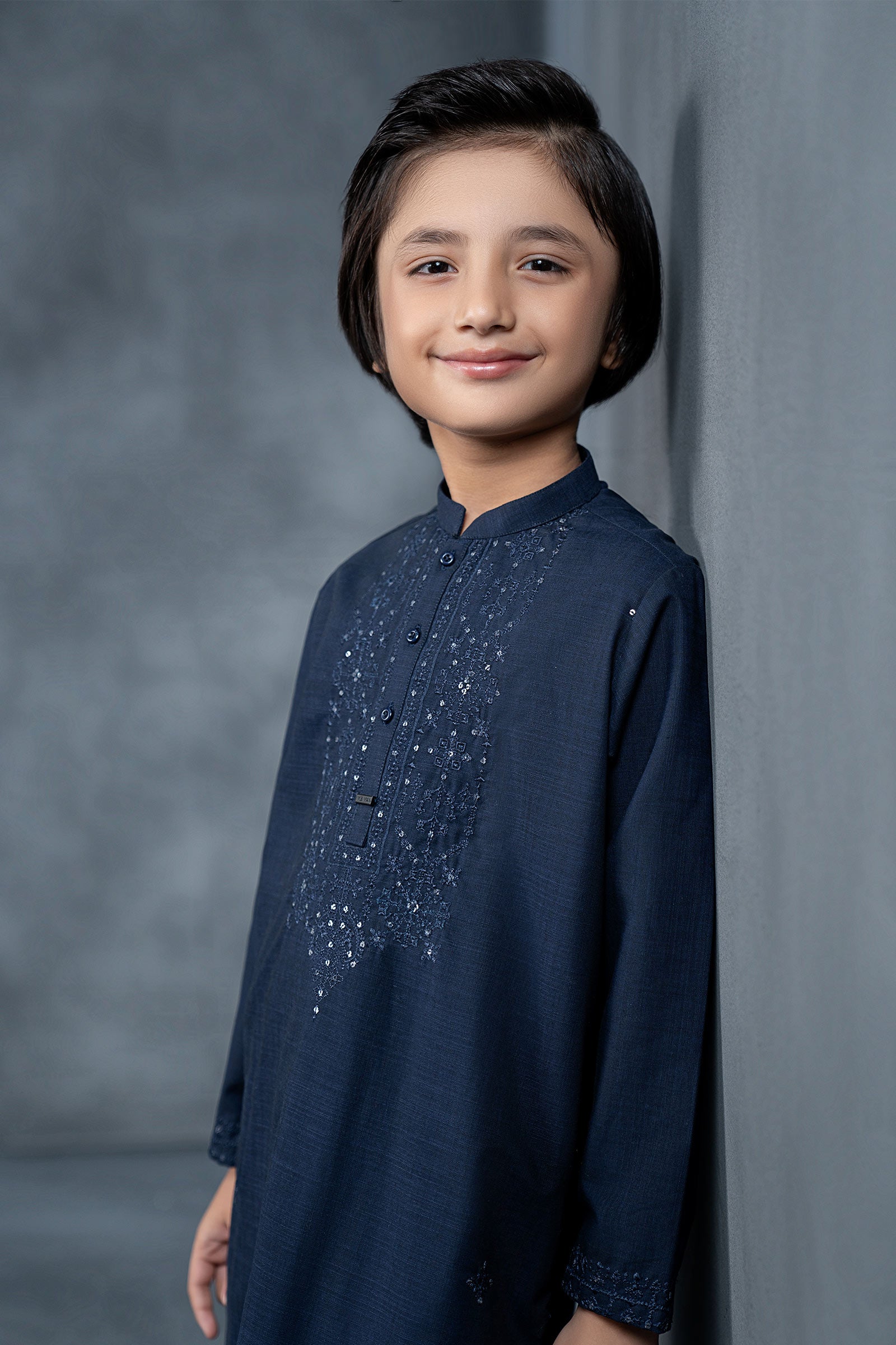 MBK-2PW25-20-Evening Blue - Casual Pakistani Kids Dresses - available at Maria Faisal in UK and USA