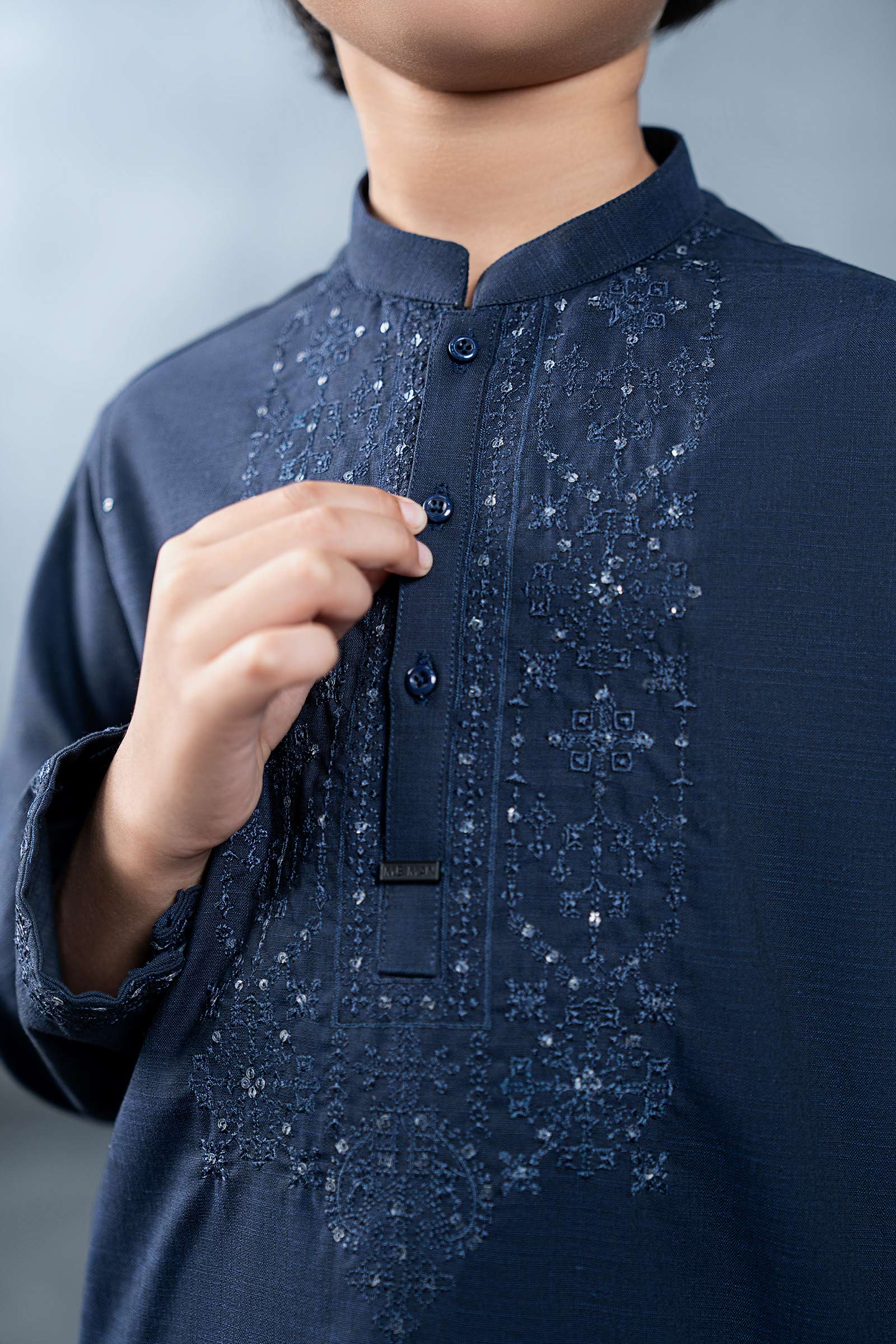 MBK-2PW25-20-Evening Blue - Casual Pakistani Kids Dresses - available at Maria Faisal in UK and USA