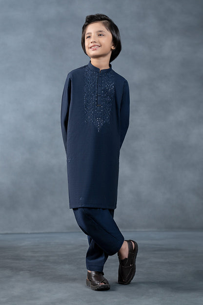 MBK-2PW25-20-Evening Blue - Casual Pakistani Kids Dresses - available at Maria Faisal in UK and USA