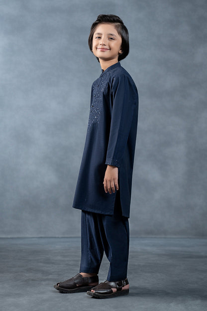 MBK-2PW25-20-Evening Blue - Casual Pakistani Kids Dresses - available at Maria Faisal in UK and USA