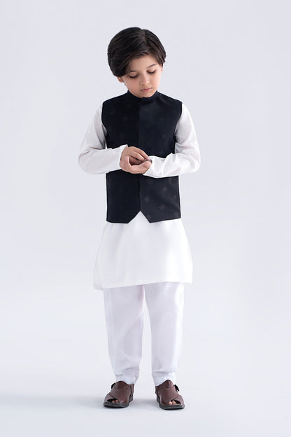 Blended Black Waistcoat - Kids Clothes - available at Maria Faisal in UK and USA