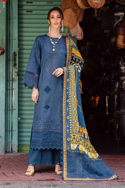 Marjjan | Carnation Lawn | MBL-13 A (TEAL BLUE) by Maria Faisal - Registered Vendor of : Marjjan - type : Ladies Clothes - 100% original wedding dresses