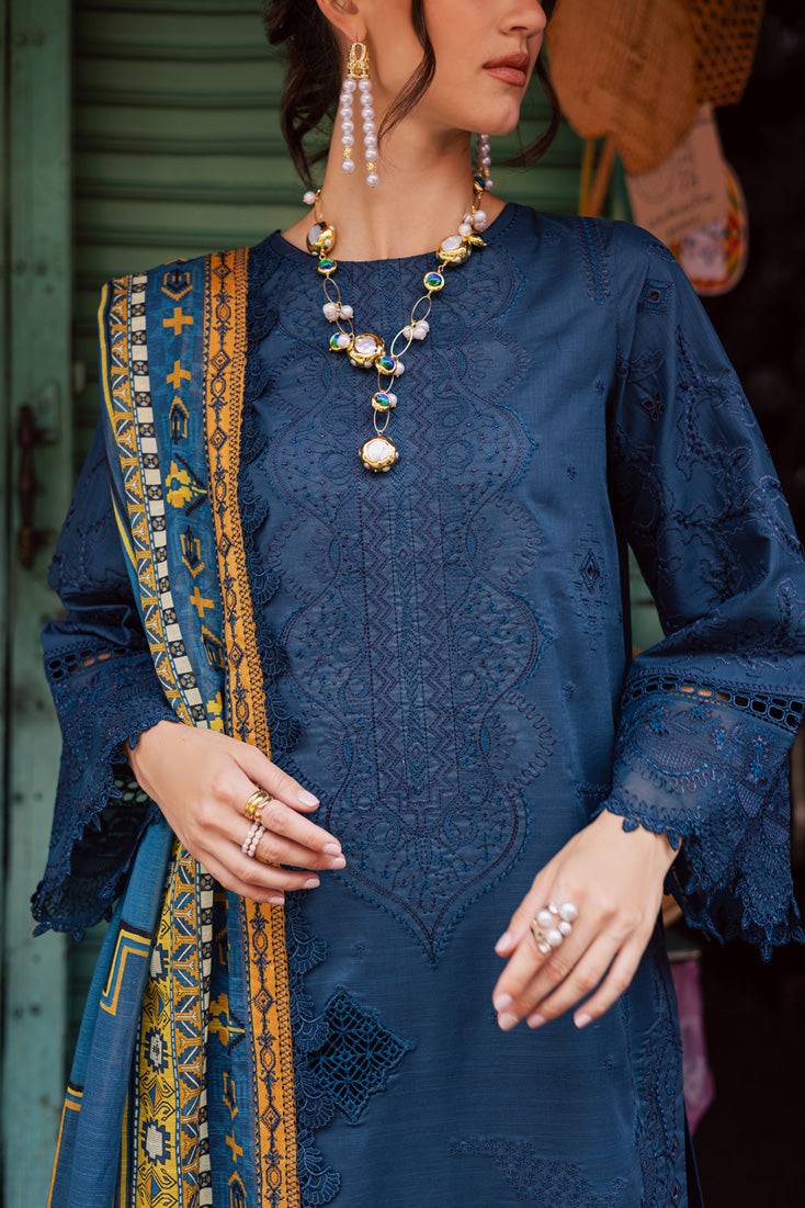 Marjjan | Carnation Lawn | MBL-13 A (TEAL BLUE) by Maria Faisal - Registered Vendor of : Marjjan - type : Ladies Clothes - 100% original wedding dresses