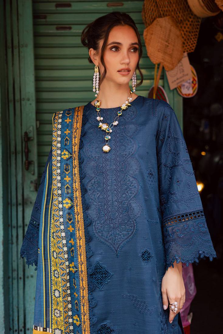 Marjjan | Carnation Lawn | MBL-13 A (TEAL BLUE) by Maria Faisal - Registered Vendor of : Marjjan - type : Ladies Clothes - 100% original wedding dresses
