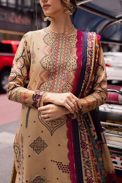 Marjjan | Carnation Lawn | MBL-13 B (BEIGE) by Maria Faisal - Registered Vendor of : Marjjan - type : Ladies Clothes - 100% original wedding dresses