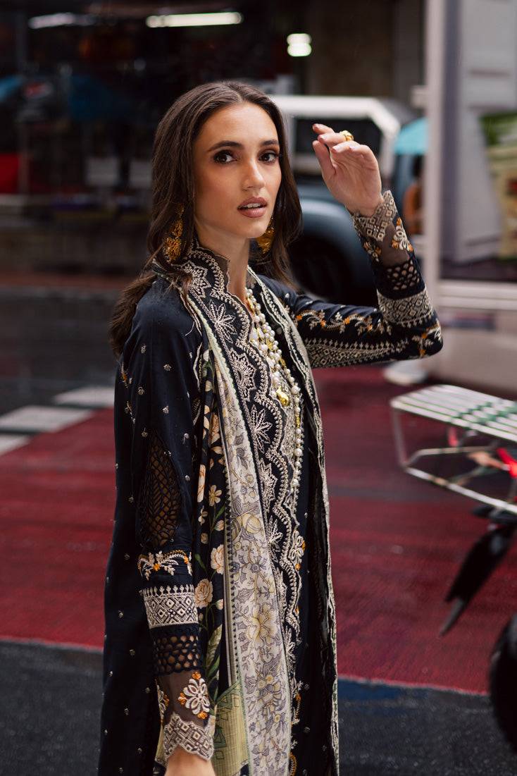 Marjjan | Carnation Lawn | MBL-14 A (BLACK) by Maria Faisal - Registered Vendor of : Marjjan - type : Ladies Clothes - 100% original wedding dresses