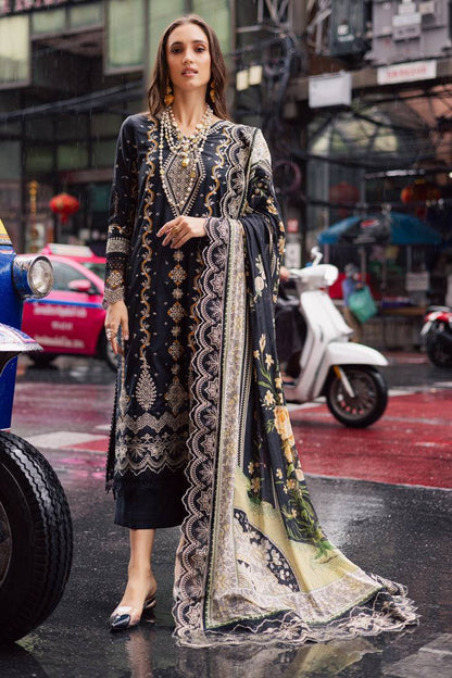 Marjjan | Carnation Lawn | MBL-14 A (BLACK) by Maria Faisal - Registered Vendor of : Marjjan - type : Ladies Clothes - 100% original wedding dresses