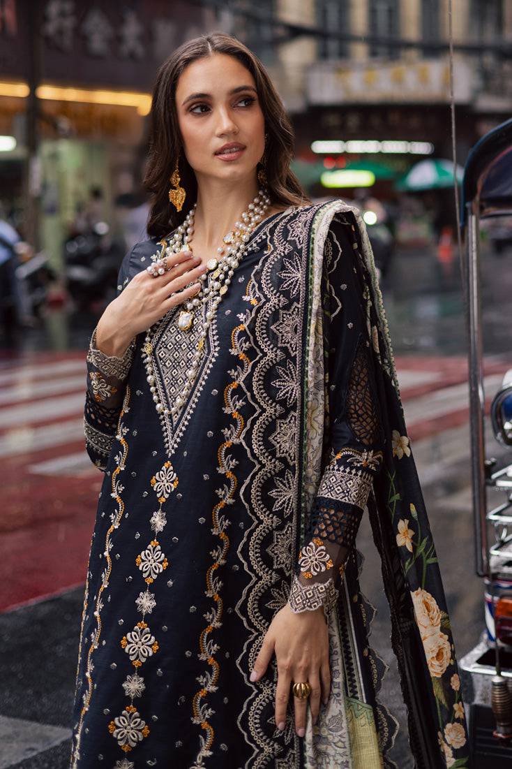 Marjjan | Carnation Lawn | MBL-14 A (BLACK) by Maria Faisal - Registered Vendor of : Marjjan - type : Ladies Clothes - 100% original wedding dresses