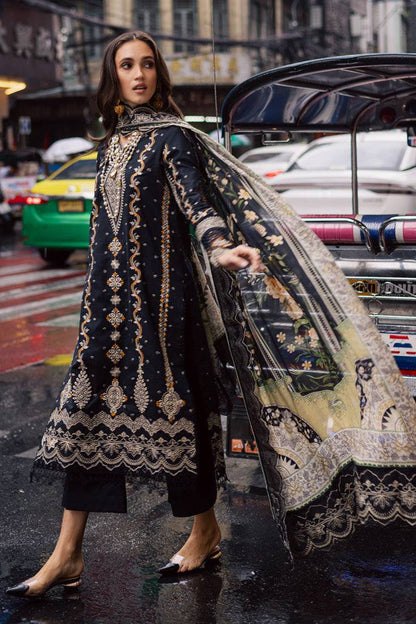 Marjjan | Carnation Lawn | MBL-14 A (BLACK) by Maria Faisal - Registered Vendor of : Marjjan - type : Ladies Clothes - 100% original wedding dresses