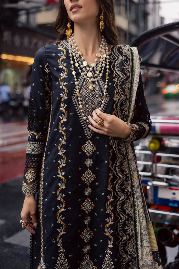 Marjjan | Carnation Lawn | MBL-14 A (BLACK) by Maria Faisal - Registered Vendor of : Marjjan - type : Ladies Clothes - 100% original wedding dresses