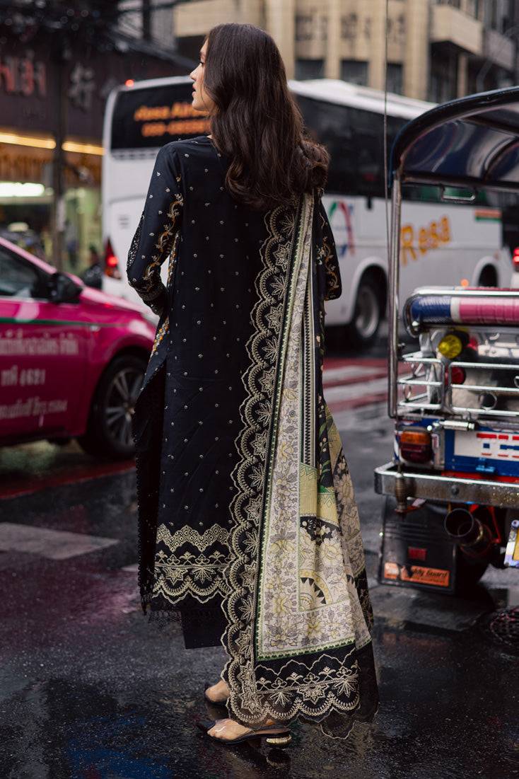 Marjjan | Carnation Lawn | MBL-14 A (BLACK) by Maria Faisal - Registered Vendor of : Marjjan - type : Ladies Clothes - 100% original wedding dresses