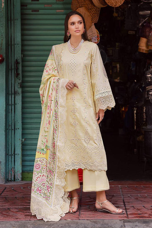 Marjjan | Carnation Lawn | MBL-14 B (LIME YELLOW) by Maria Faisal - Registered Vendor of : Marjjan - type : Ladies Clothes - 100% original wedding dresses