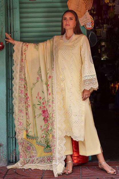 Marjjan | Carnation Lawn | MBL-14 B (LIME YELLOW) by Maria Faisal - Registered Vendor of : Marjjan - type : Ladies Clothes - 100% original wedding dresses