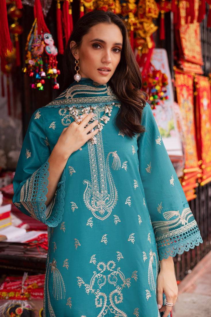 Marjjan | Carnation Lawn | MBL-15 B (LIGHT ZINC) by Maria Faisal - Registered Vendor of : Marjjan - type : Ladies Clothes - 100% original wedding dresses