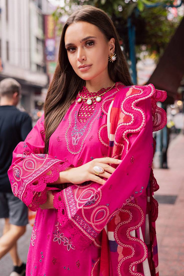 Marjjan | Carnation Lawn | MBL-17 B (HOT PINK) by Maria Faisal - Registered Vendor of : Marjjan - type : Ladies Clothes - 100% original wedding dresses