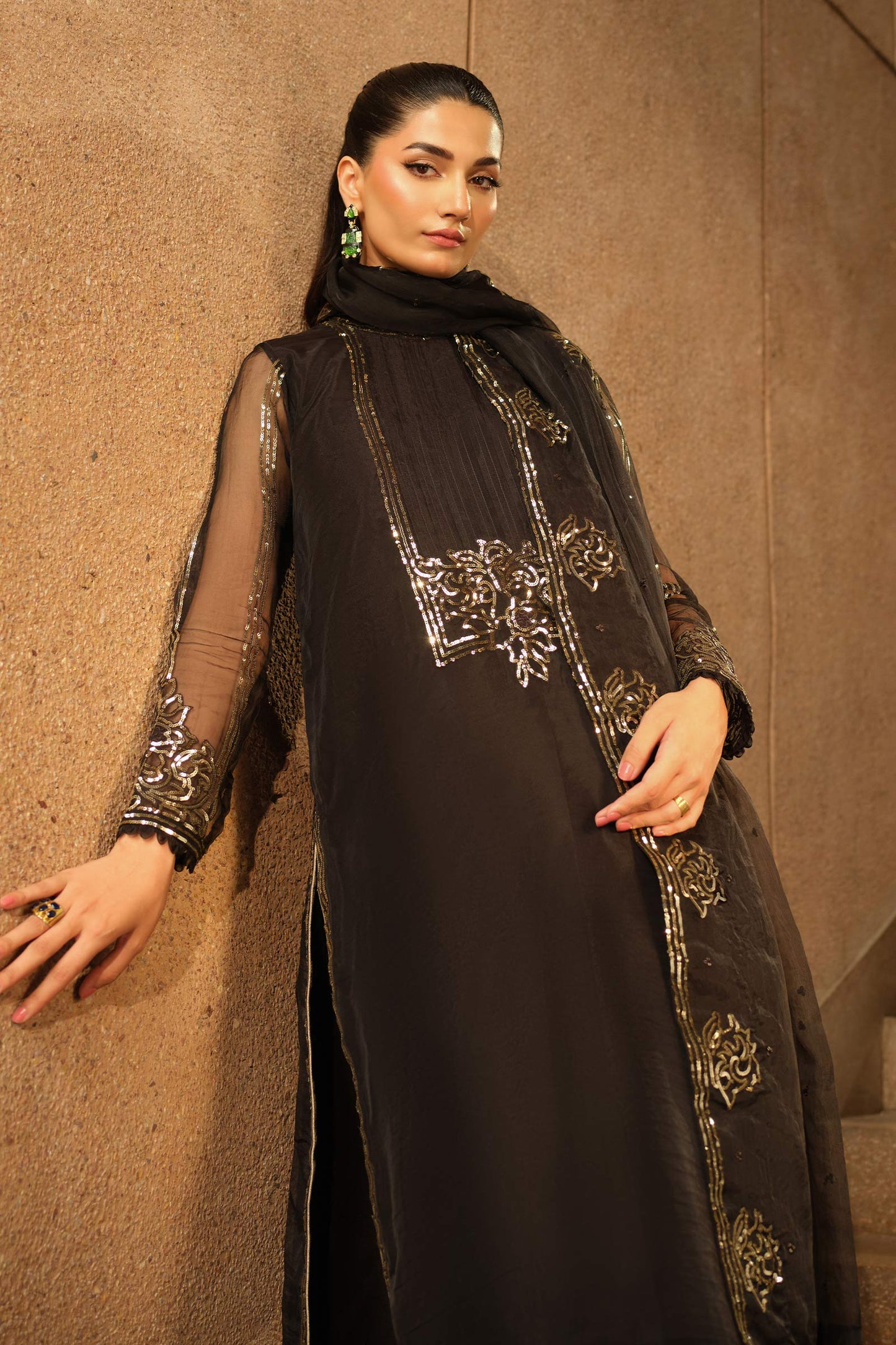 Maria B | Pre fall Dresses | MBS-W25-10 BL - Ladies Clothes - Maria Faisal