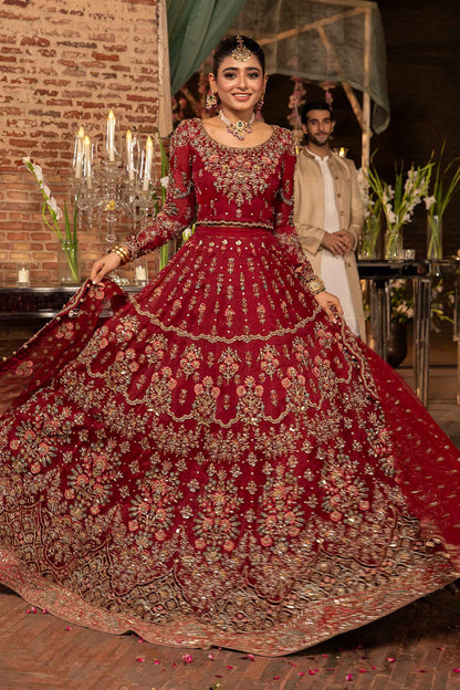 Maria B | Bridal Couture | Roza - Designer Dress with Intricate embroidery and embellishments. Shop elegent wedding dress at Maria Faisal.