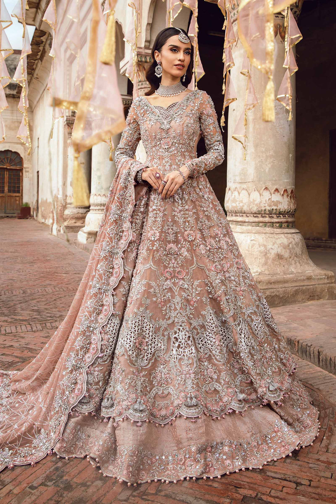 Maria B | Bridal Couture | Diyora - Designer Dress with Intricate embroidery and embellishments. Shop elegent wedding dress at Maria Faisal.
