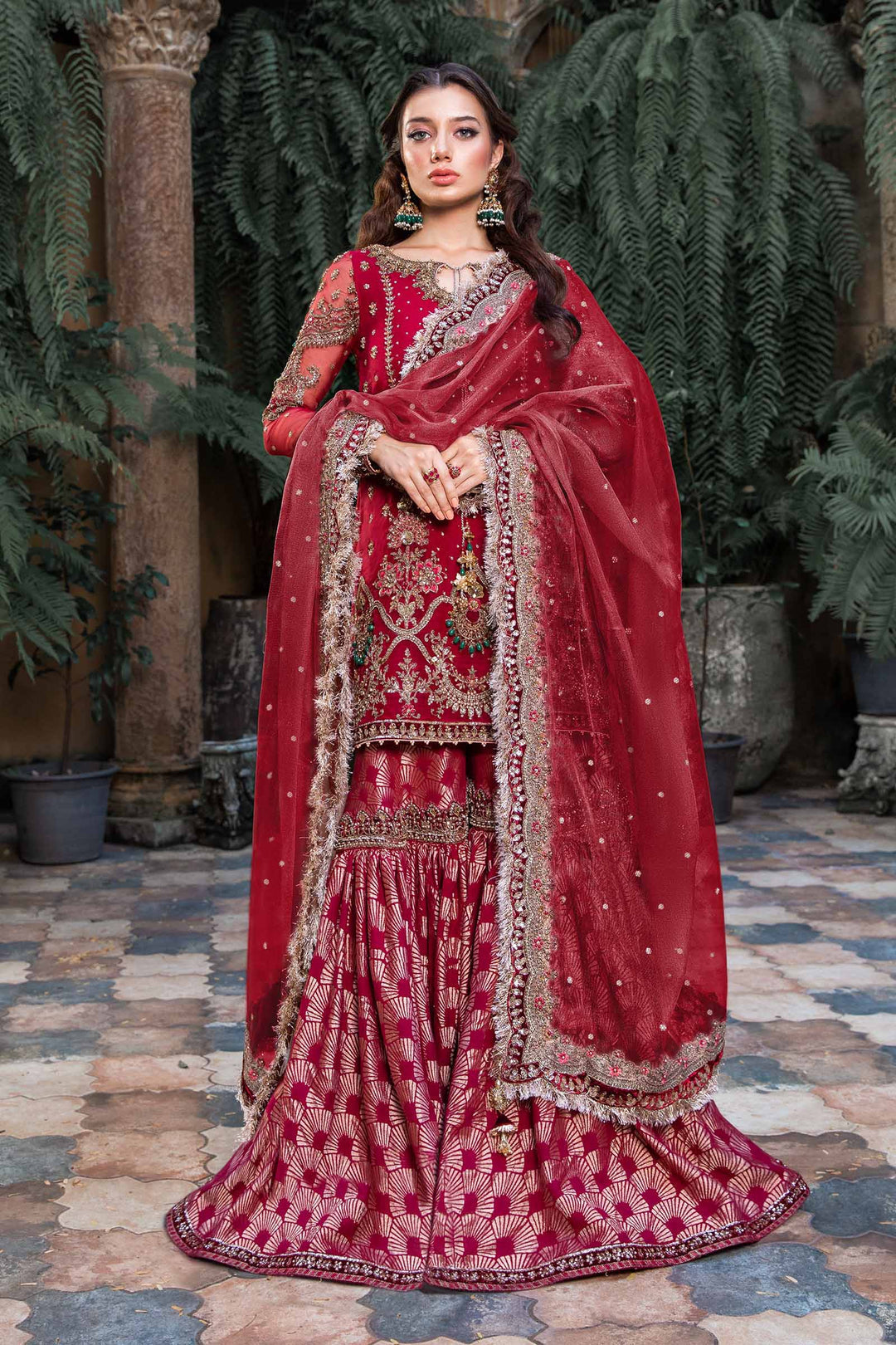 Maria B | Bridal Couture | Shireen - Designer Dress with Intricate embroidery and embellishments. Shop elegent wedding dress at Maria Faisal.